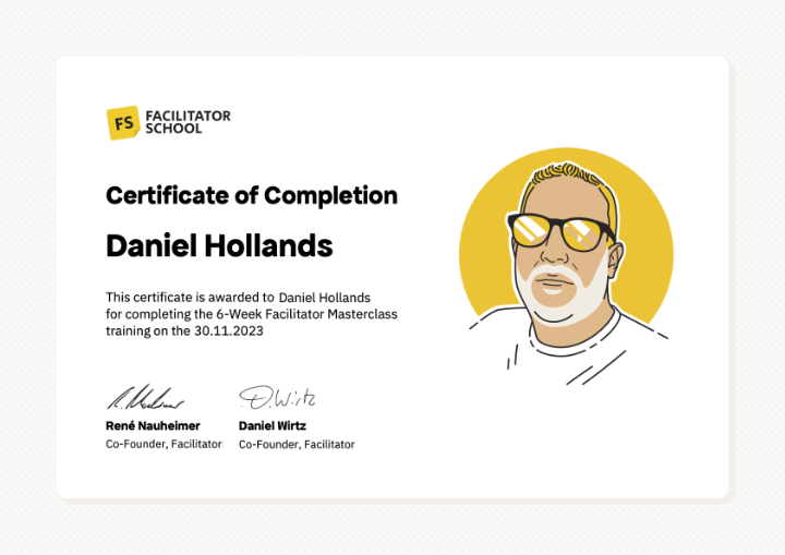 Facilitator School Certificate of Completion